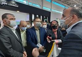بازدید وزیر جهاد کشاورزی و رئیس سازمان انرژی اتمی از غرفه موسسه در نمایشگاه فن بازار