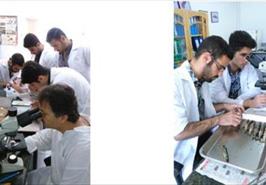 کارآموزی دانشجویان شیلات دانشگاه پیام نور در پژوهشکده آبزی پروری آبهای داخلی 