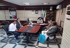 نشست رئیس مرکز تحقیقات شیلاتی آب های دور با رئیس بانک رفاه کارگران شهرستان چابهار