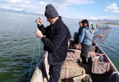 آغاز نمونه برداری طرح تحقیقاتی پایش ذخایر شاه میگوی آب شیرین ارس