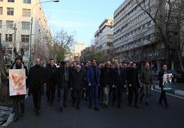 حضور سرپرست وزارت جهاد کشاورزی در آیین تشییع و وداع میلیونی مردم تهران با پیکر شهید سردار سلیمانی